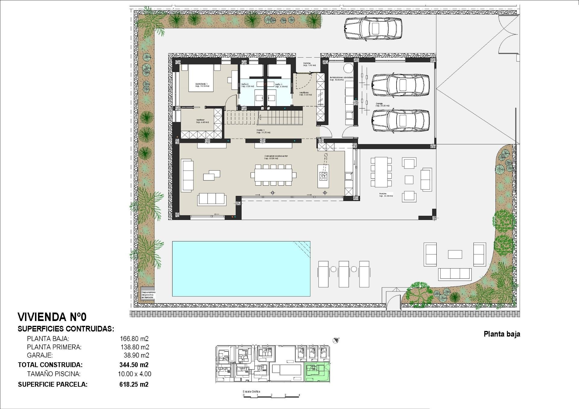 Villa en Pilar de la Horadada, Alicante, España 5 dormitorios, 344 m2 No. 196956