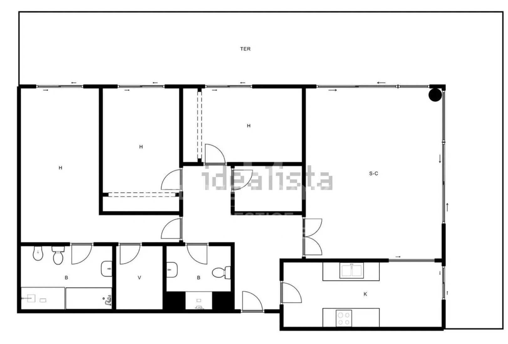 Appartamento a Barcelona, Spagna 3 camere da letto, 149 mq. N° 159209