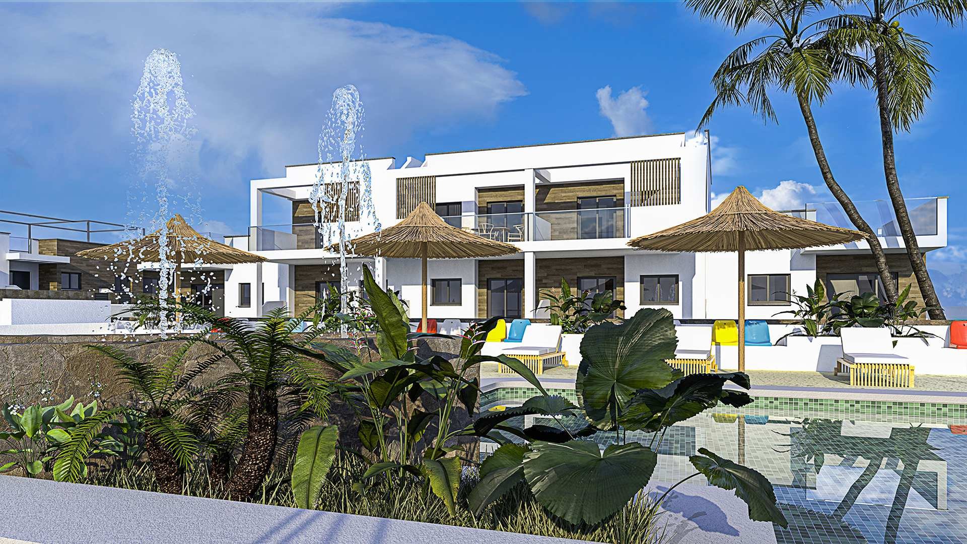 Bungalow i Lago Di Como, Mil Palmeras, Alicante, Spanien 3 sovrum, 71.03 kvm. Nr. 74753