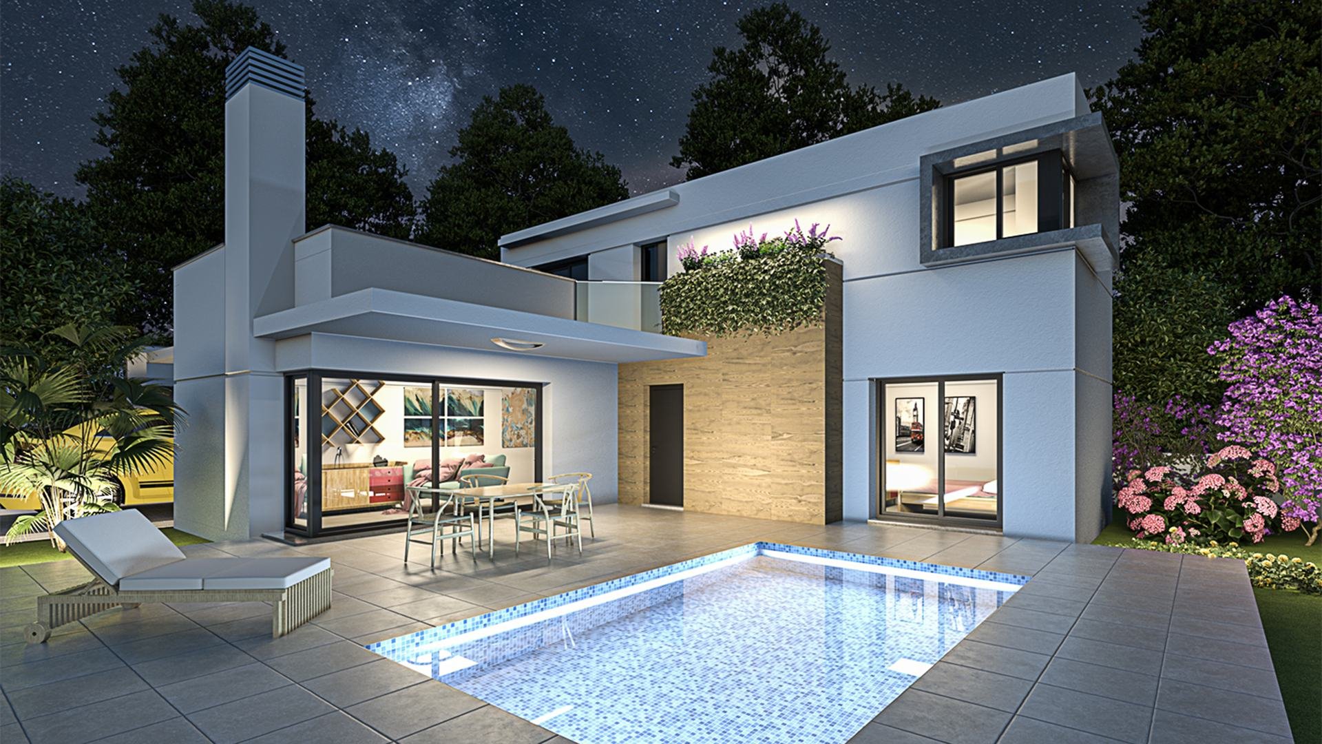 Bungalow i Lago Di Como, Mil Palmeras, Alicante, Spanien 3 sovrum, 71.03 kvm. Nr. 74753