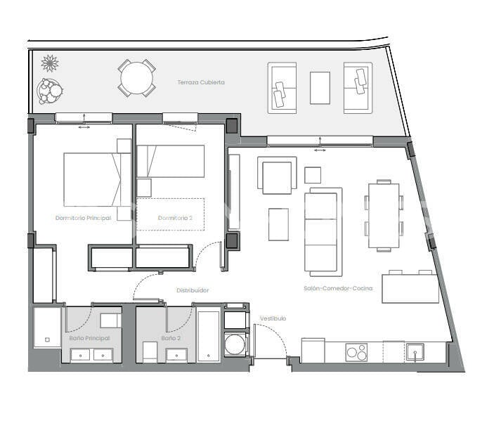 Apartamento en Estepona, Málaga, España 2 dormitorios, 64 m2 No. 138714