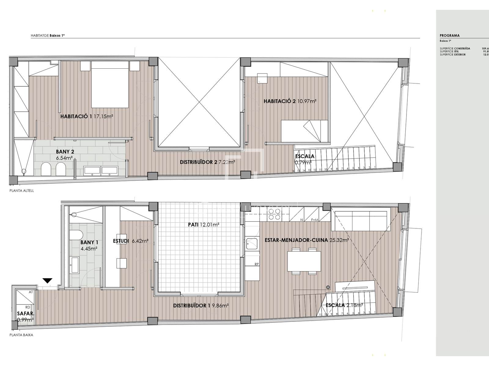Apartament w Barcelona, Hiszpania 2 sypialnie, 109 mkw. nr 150977