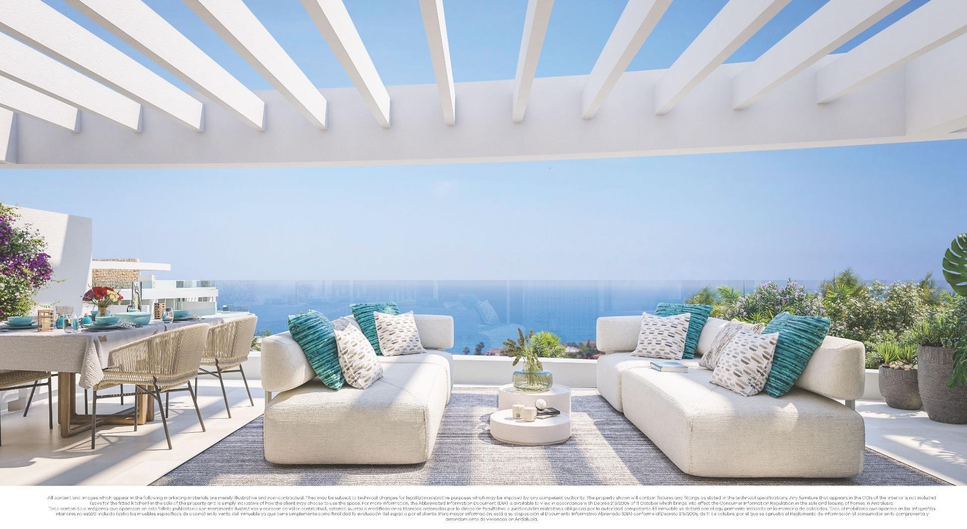 Penthäuser in Mijas, Malaga, Spanien 3 Schlafzimmer, 121 m2 Nr. 169271