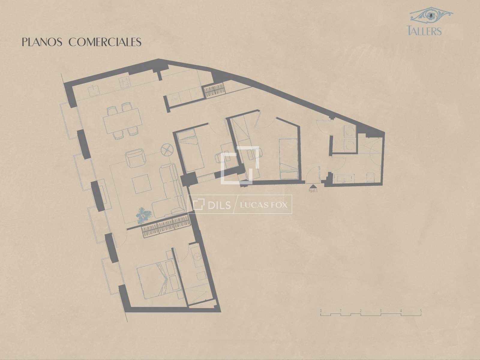 Apartment in Barcelona, Spain 3 bedrooms, 108 sq.m. No. 150771