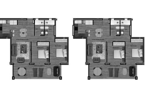Планировка Дома «2BR-22» 2 спальни в ЖК Velapi Golf
