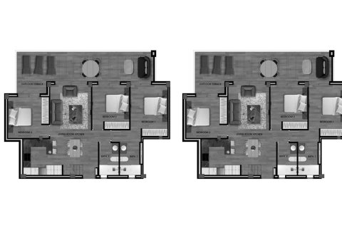 Планировка Дома «3BR-20» 3 спальни в ЖК Velapi Golf