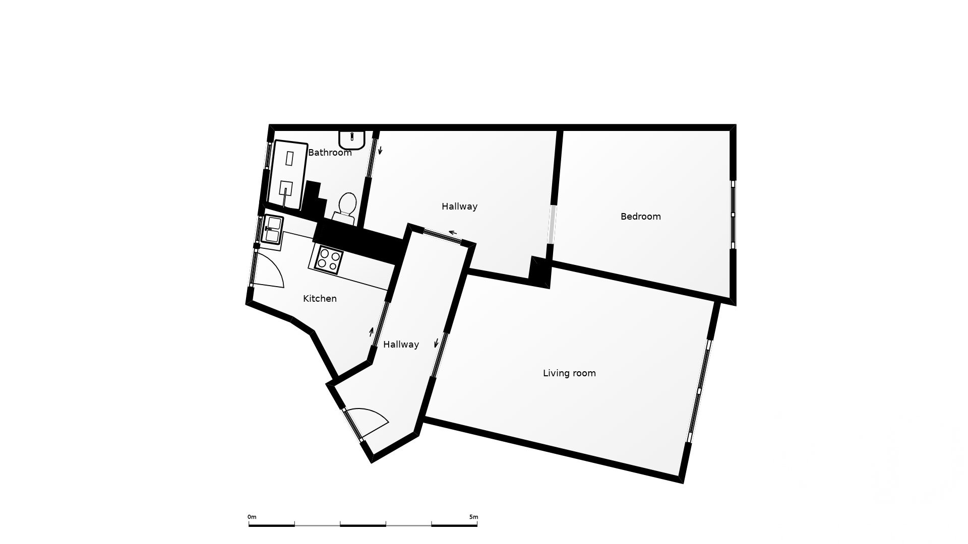 Wohnung in Barcelona, Spanien 1 Schlafzimmer, 60 m2 Nr. 152751
