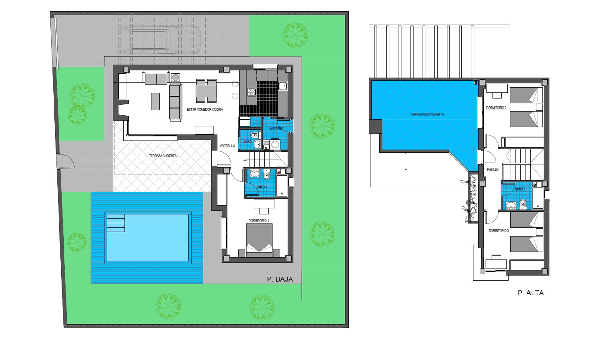 Villa in Lago Di Como, Mil Palmeras, Alicante, Spanien 3 Schlafzimmer, 122 m2 Nr. 64877