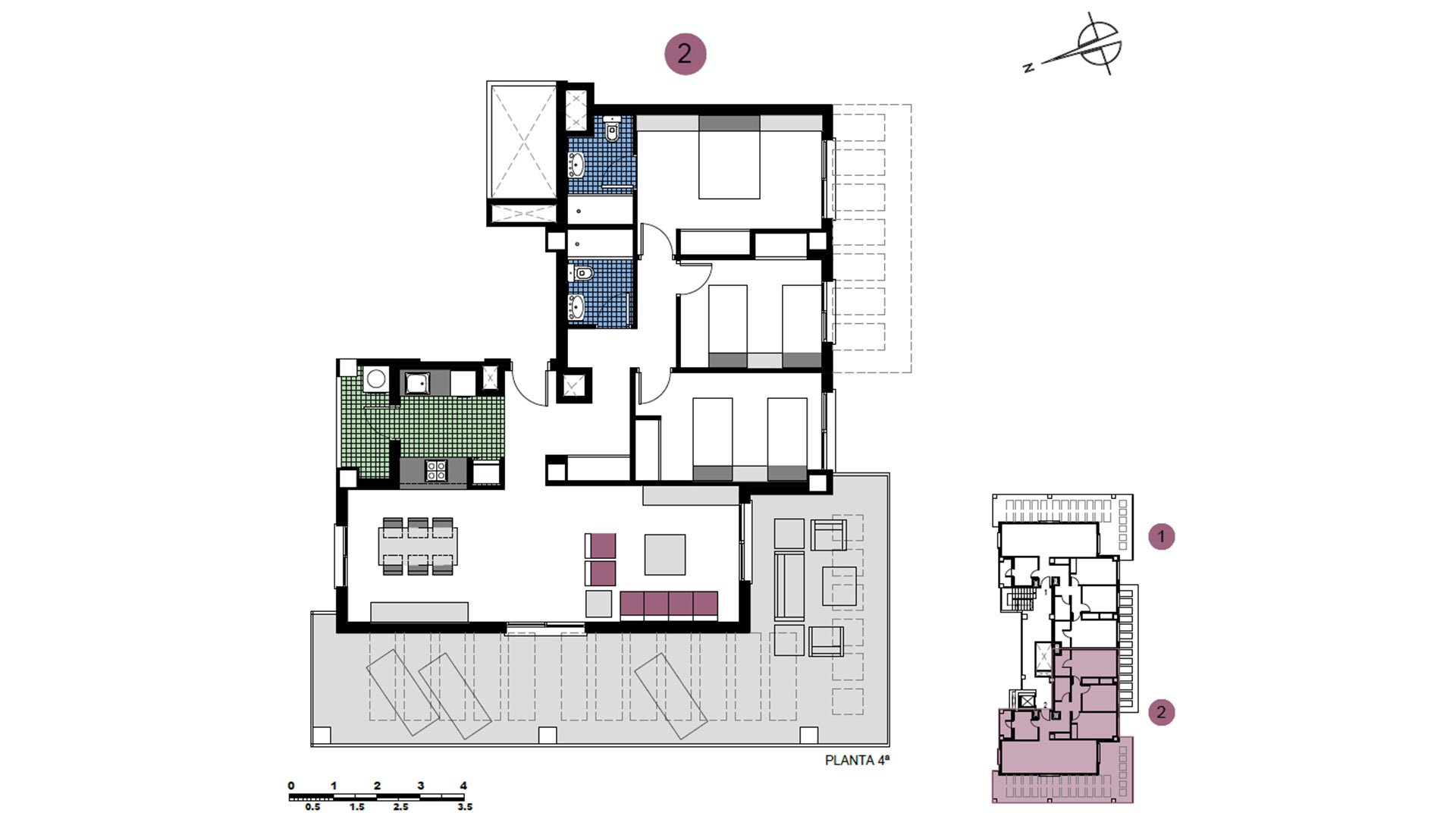 Apartment in Lago Di Como, Mil Palmeras, Alicante, Spain 3 bedrooms, 99 sq.m. No. 64875