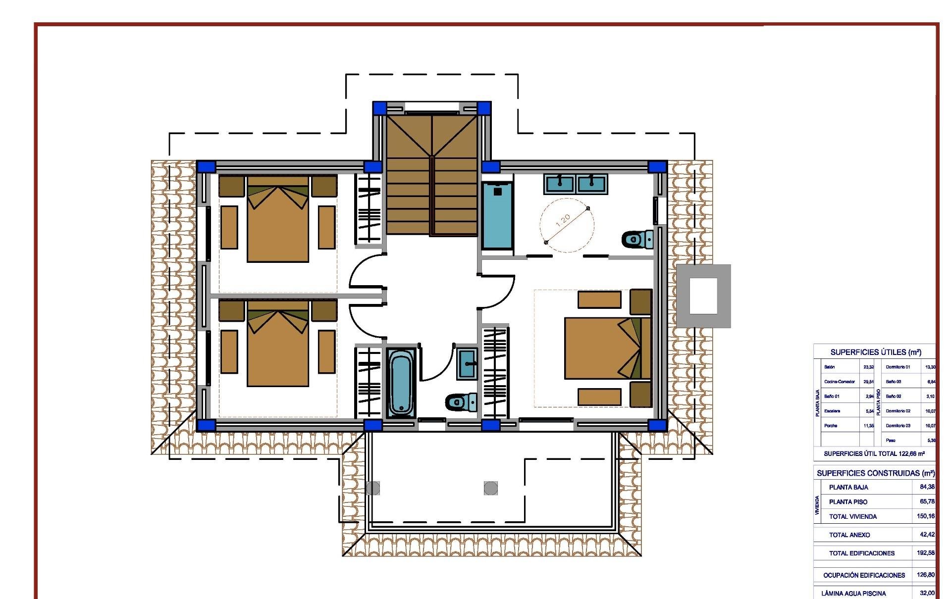 Villa en Pinoso, Alicante, España 4 dormitorios, 150 m2 No. 142332