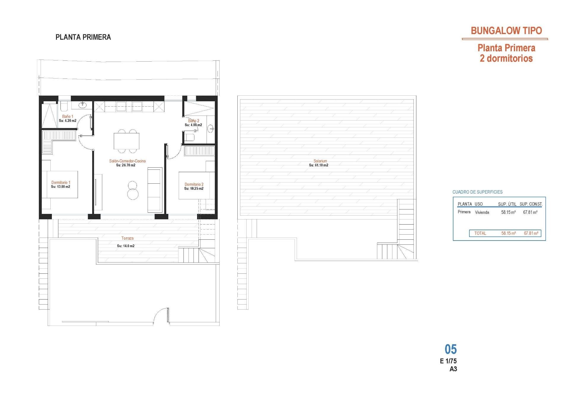 Bungalowi Alhama de Murcia, Murcia, Espanja 2 makuuhuonetta, 67 m2 No. 193620