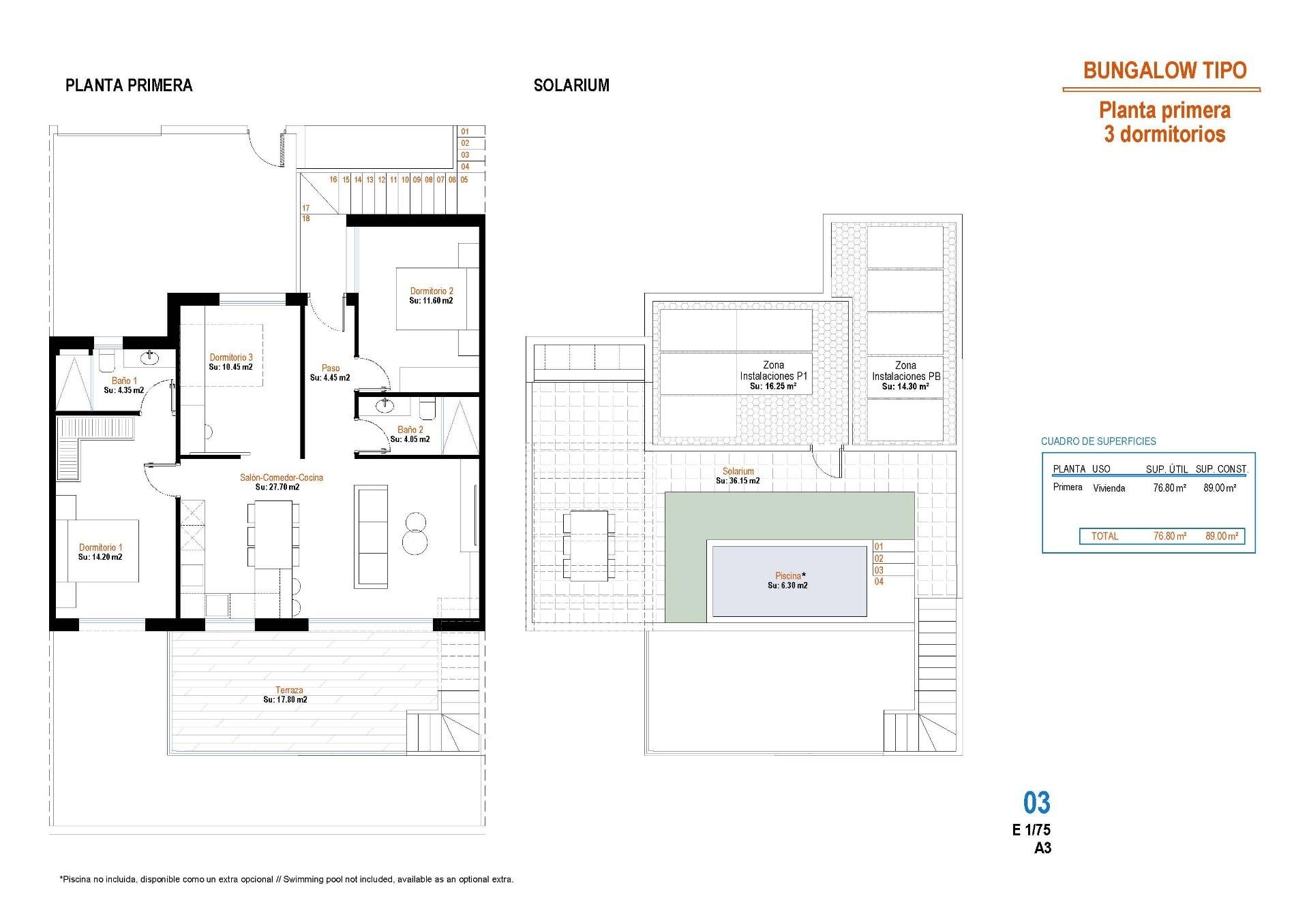 Bungalowi Alhama de Murcia, Murcia, Espanja 3 makuuhuonetta, 89 m2 No. 193621
