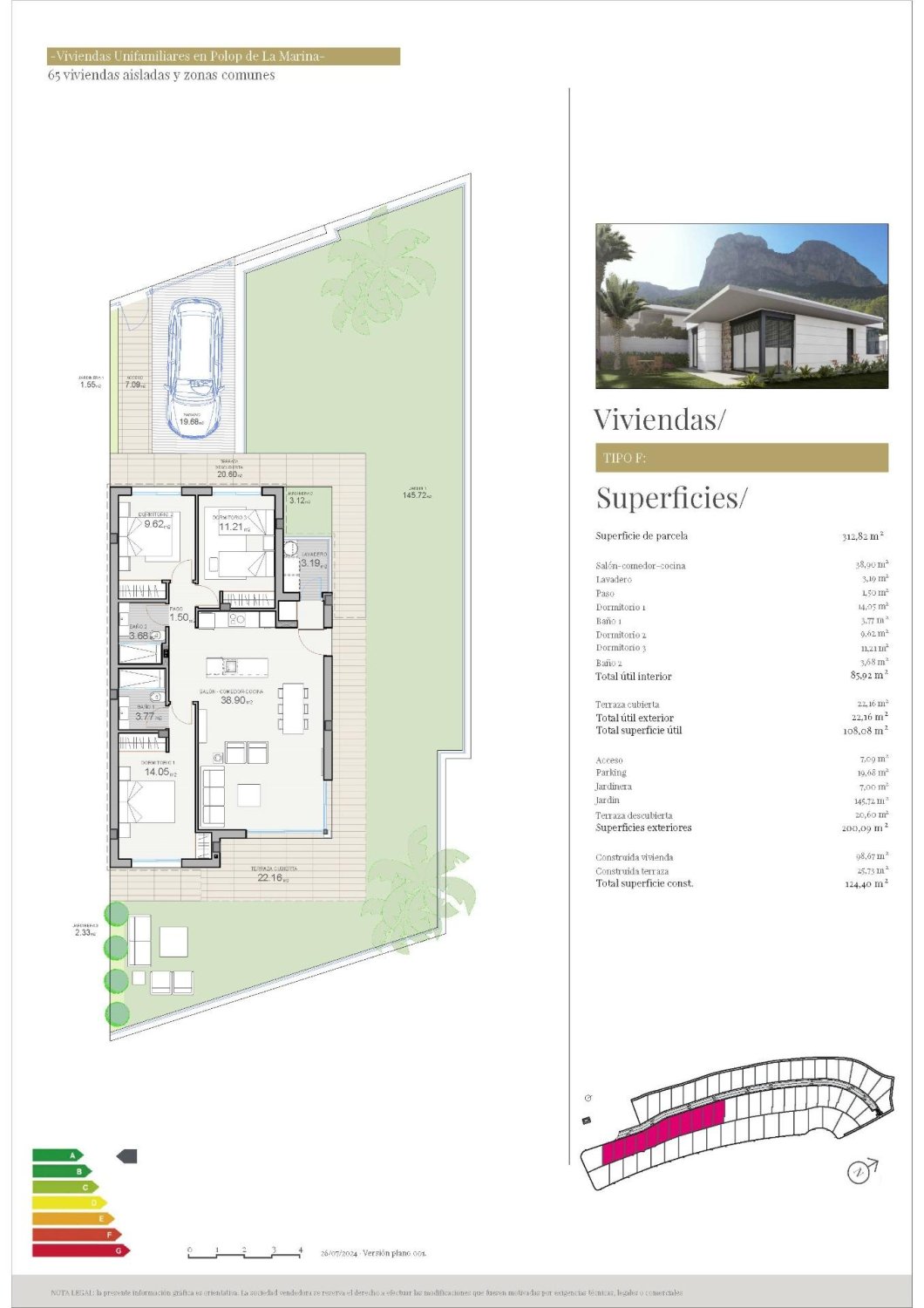 Villa in Polop, Alicante, Spain 3 bedrooms, 124 sq.m. No. 134323