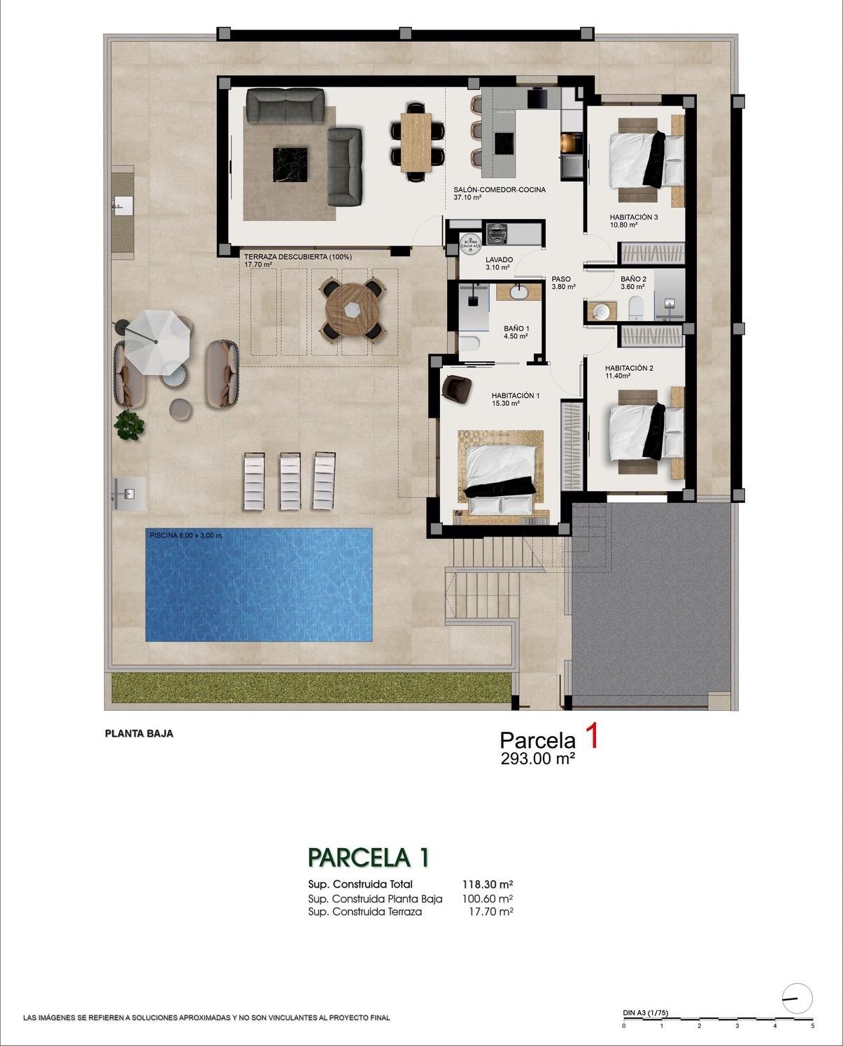 Villa en Ciudad Quesada, Alicante, España 3 dormitorios, 118 m2 No. 180394