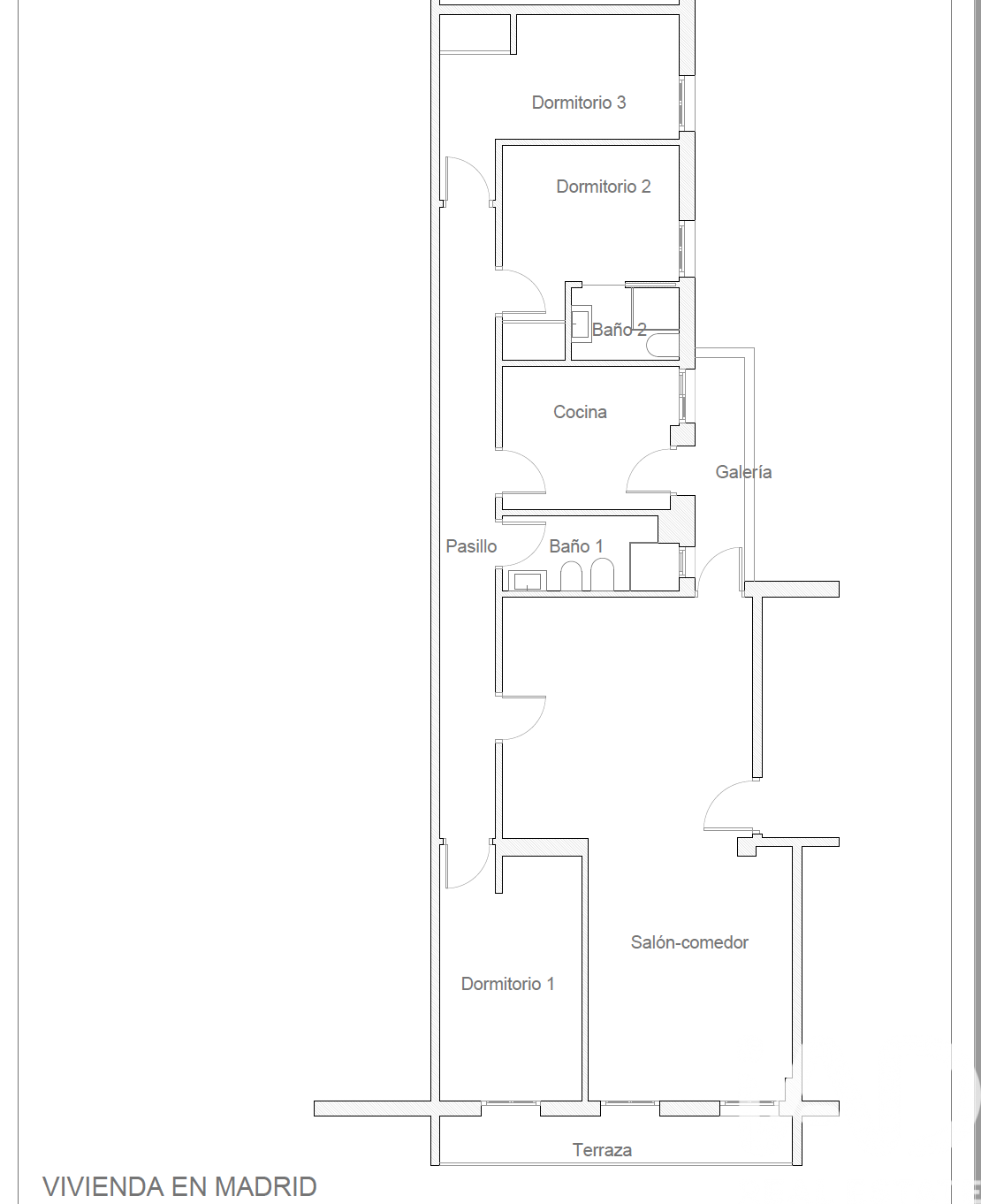 Wohnung in Madrid, Spanien 3 Schlafzimmer, 106 m2 Nr. 172611