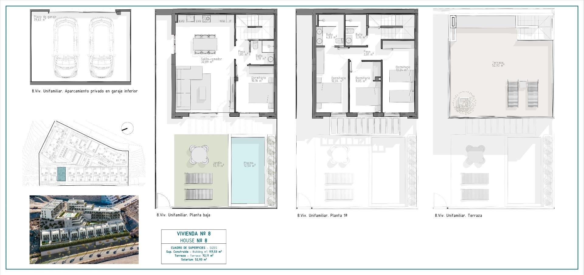 Вилла в Агилас, Мурсия, Испания 4 спальни, 117м2 №134015