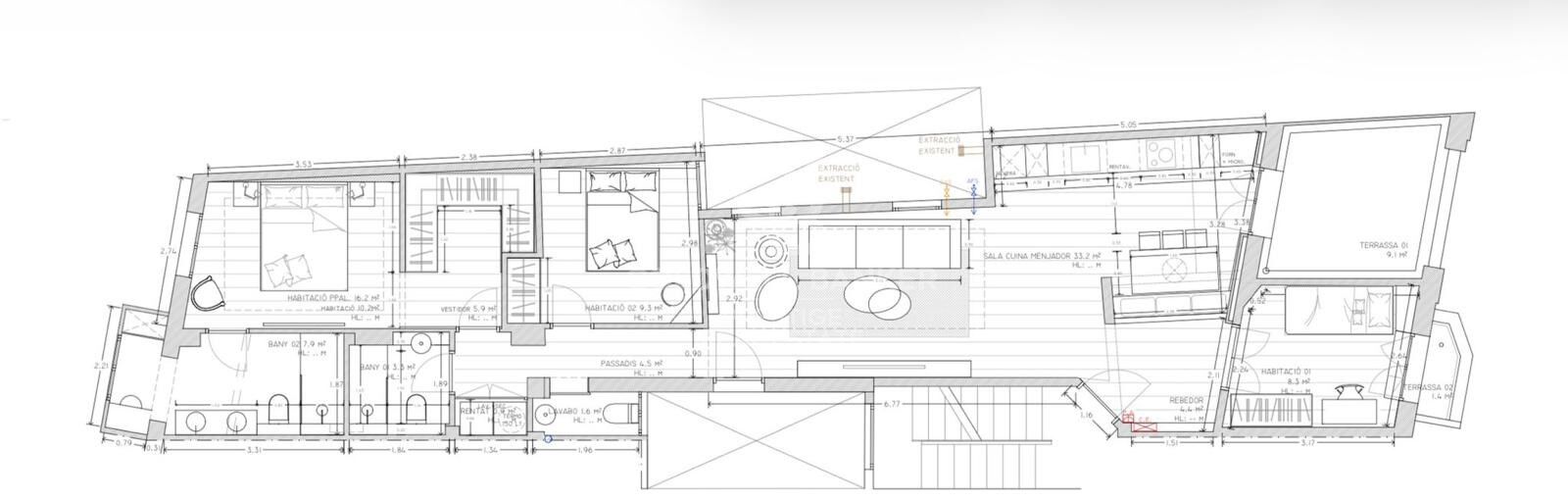 Penthauss Barcelona, Spānijā 3 istabas, 115 m2 Nr. 157267