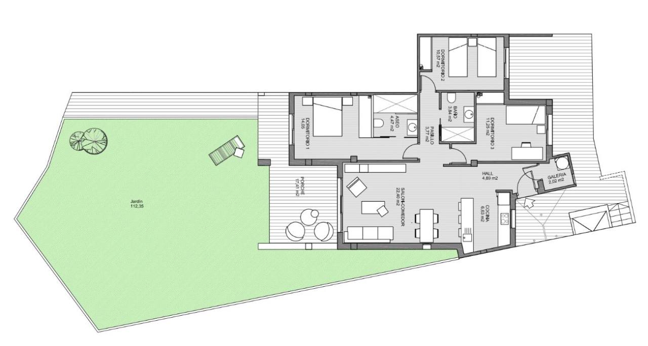 Квартира в Area Beach, Гуардамар-дель-Сегура, Аликанте, Испания 3 спальни, 114.76м2 №96764