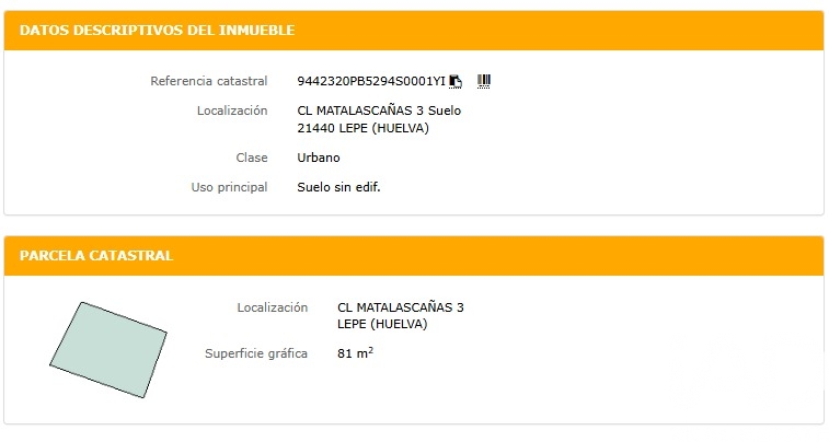 Terreno a Lepe, Huelva, Spagna 81 mq. N° 185000