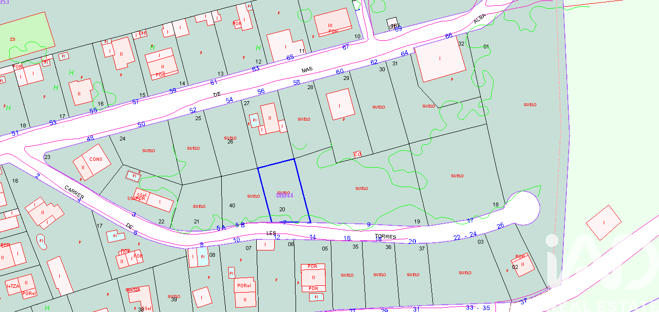Terreno a Sant Pere de Ribes, Barcelona, Spagna 489 mq. N° 185002