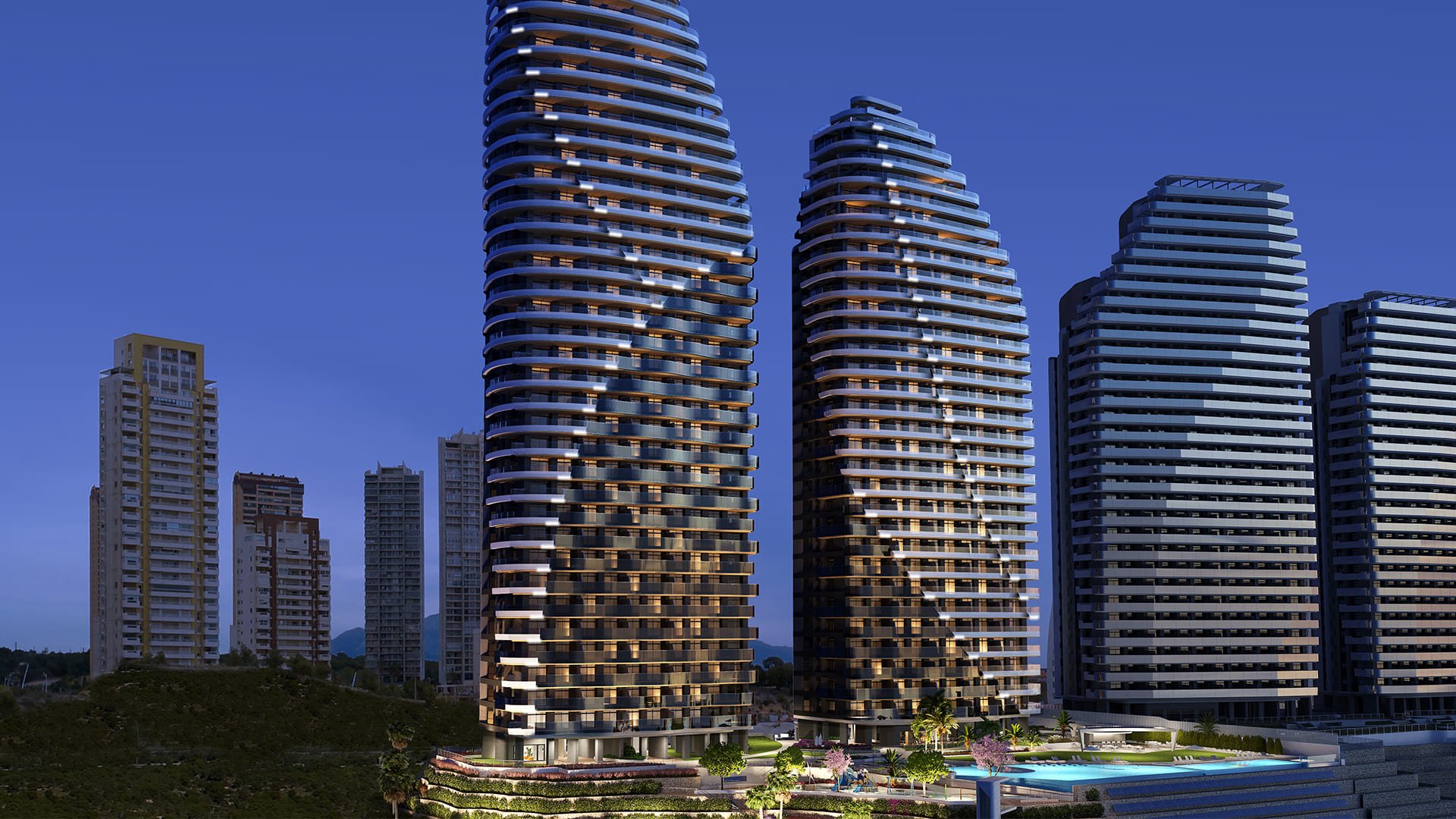 Wohnung in Benidorm, Alicante, Spanien 4 Schlafzimmer, 191 m2 Nr. 134647