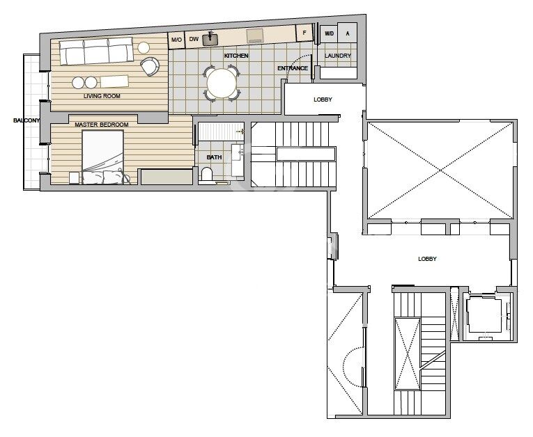 Wohnung in Barcelona, Spanien 1 Schlafzimmer, 60 m2 Nr. 178905