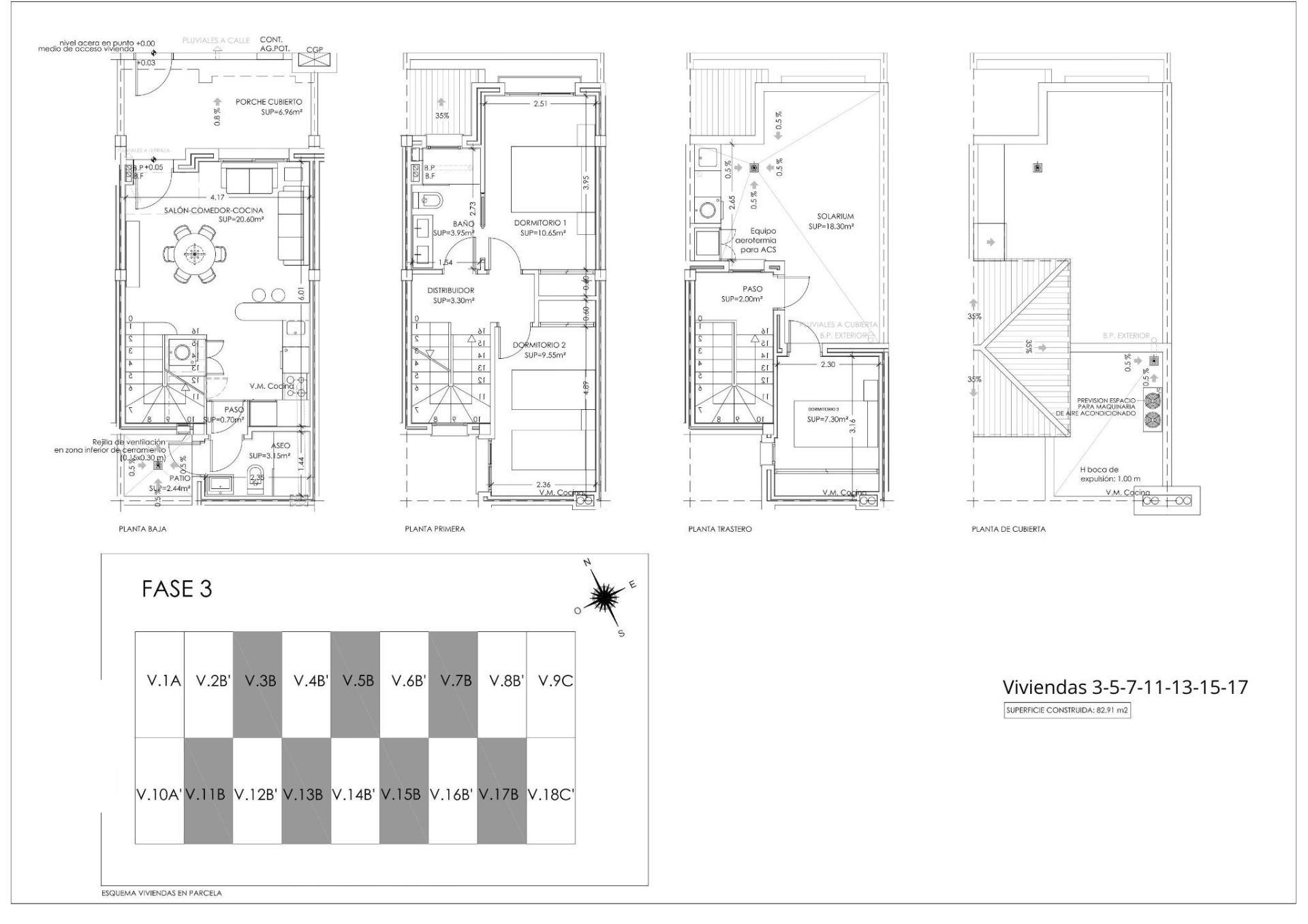 Townhouse in Torre-Pacheco, Murcia, Spain 3 bedrooms, 82 sq.m. No. 187094