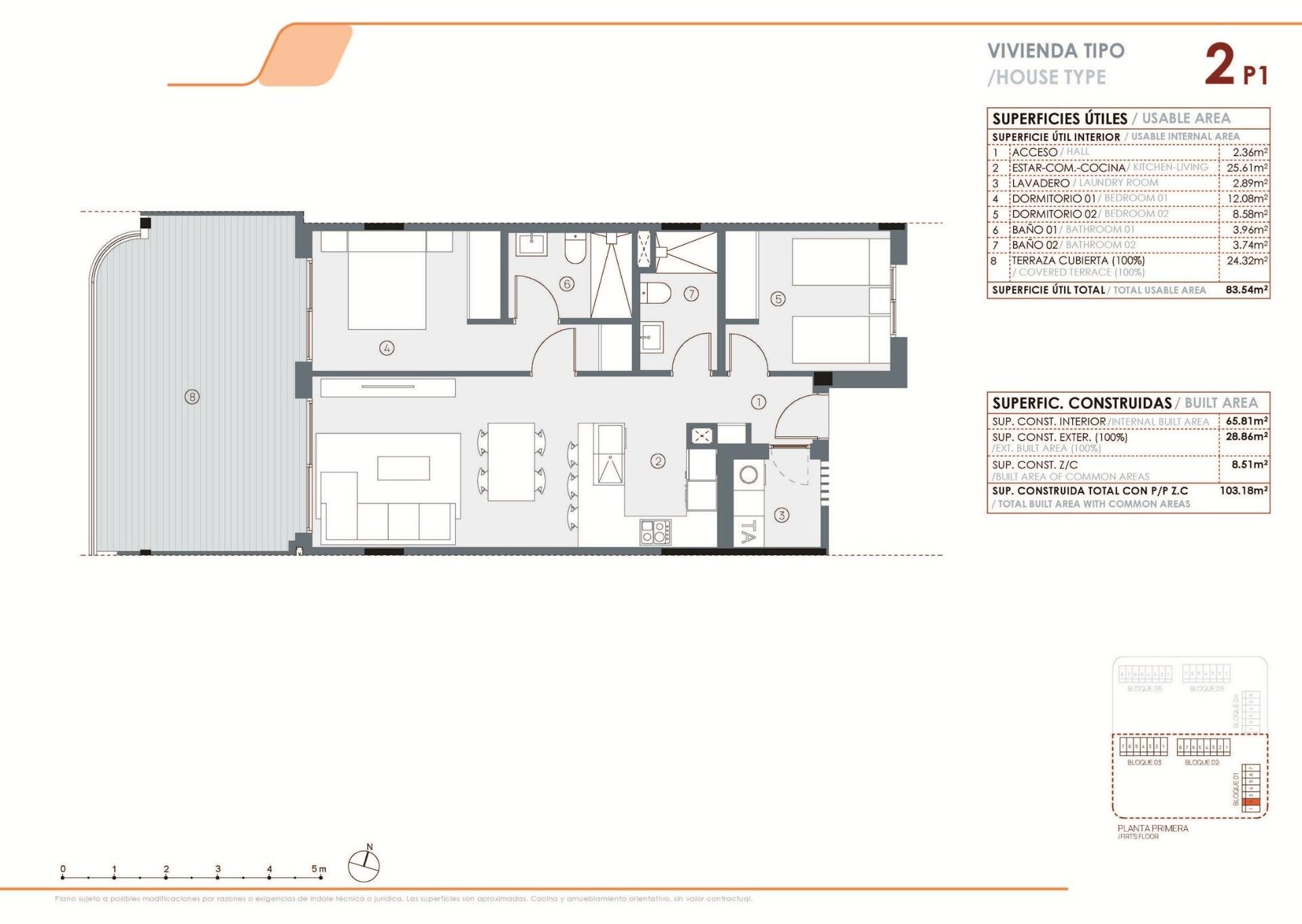 Huoneisto Torrevieja, Alicante, Espanja 2 makuuhuonetta, 65 m2 No. 187091