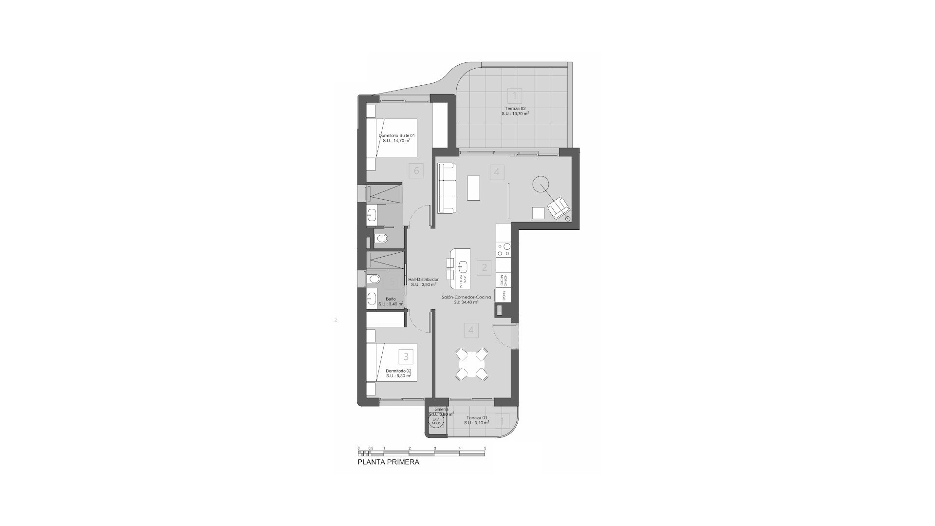 Apartment in Golden Green Apartments, Los Alcazares, Murcia, Spain 3 bedrooms, 102.3 sq.m. No. 156658