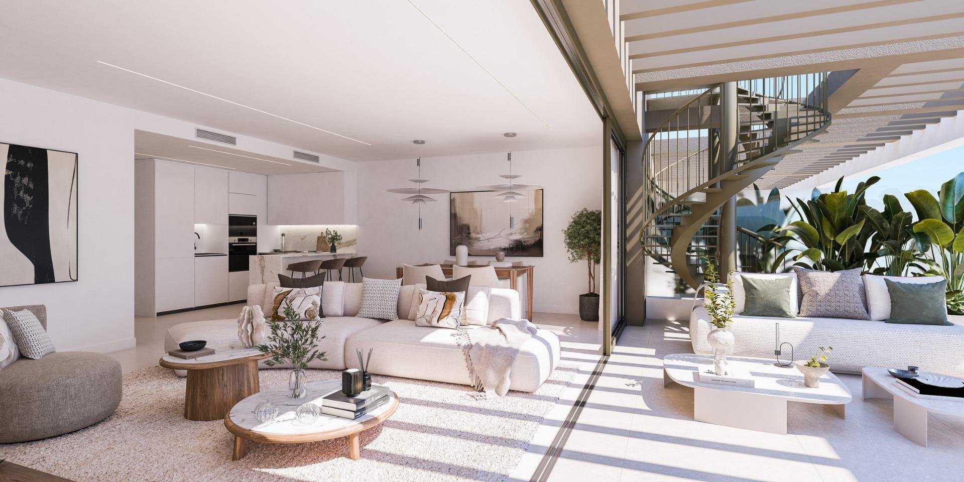 Takvåning i Estepona, Malaga, Spanien 3 sovrum, 102 kvm. Nr. 169606
