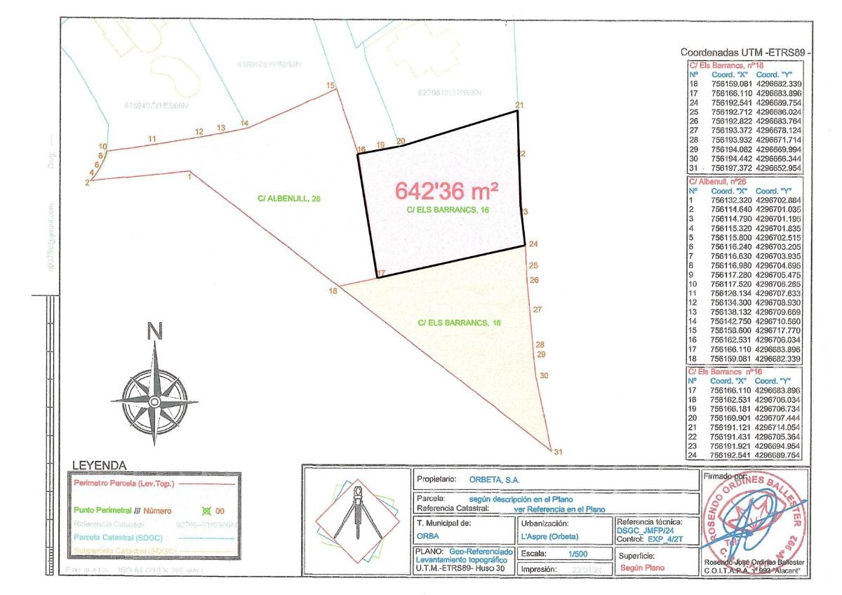 Land plot in Orba, Alicante, Spain No. 183959