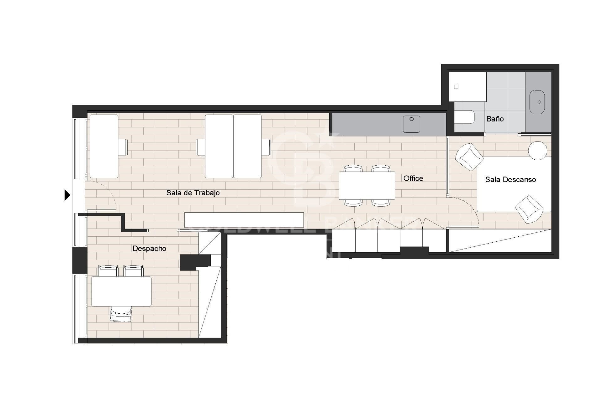 Office in Barcelona, Spain 60 sq.m. No. 156666
