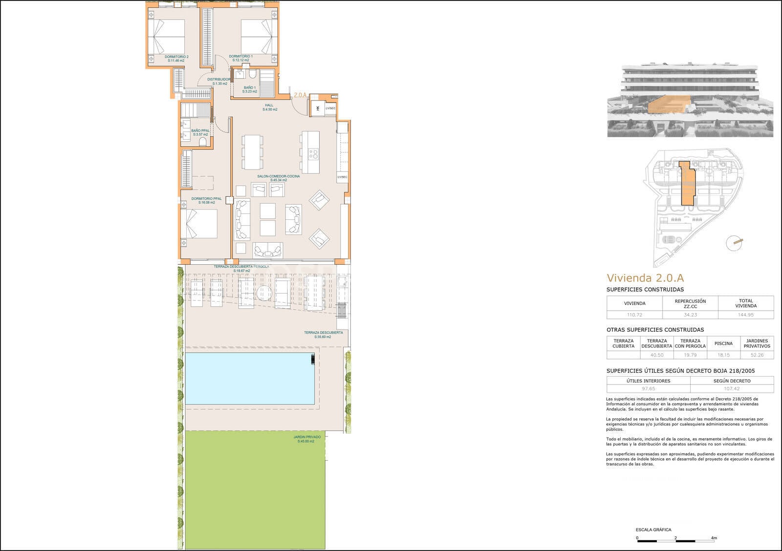 Apartamento en Mijas, Málaga, España 3 dormitorios, 98 m2 No. 164833