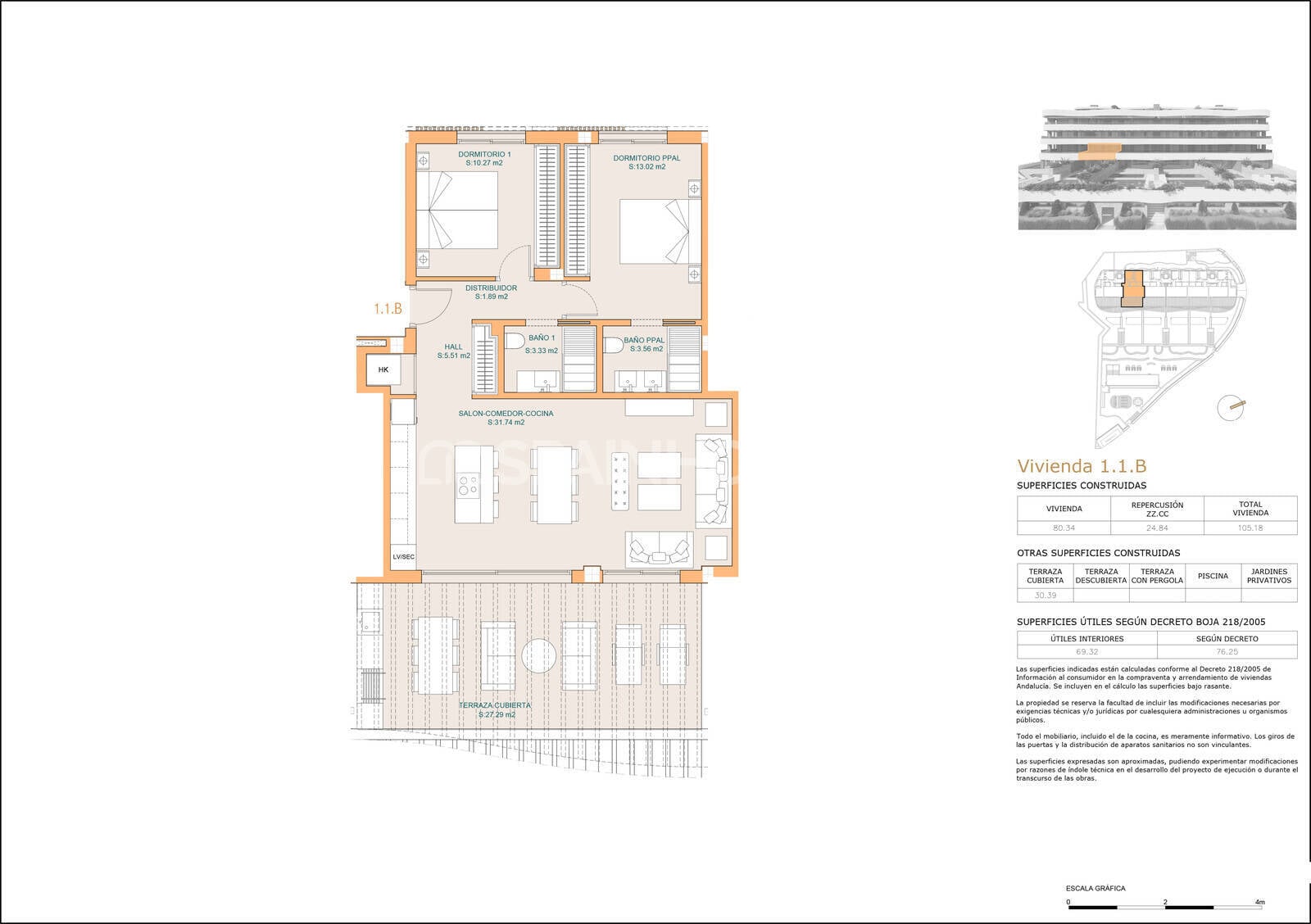 Apartamento en Mijas, Málaga, España 3 dormitorios, 98 m2 No. 164833