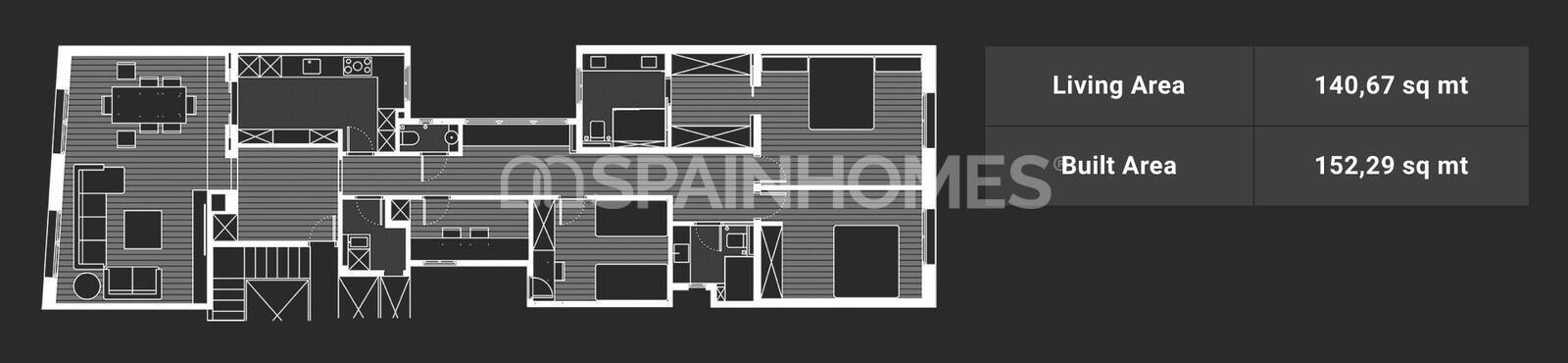 Dzīvoklis Barcelona, Spānijā 3 istabas, 140 m2 Nr. 140537