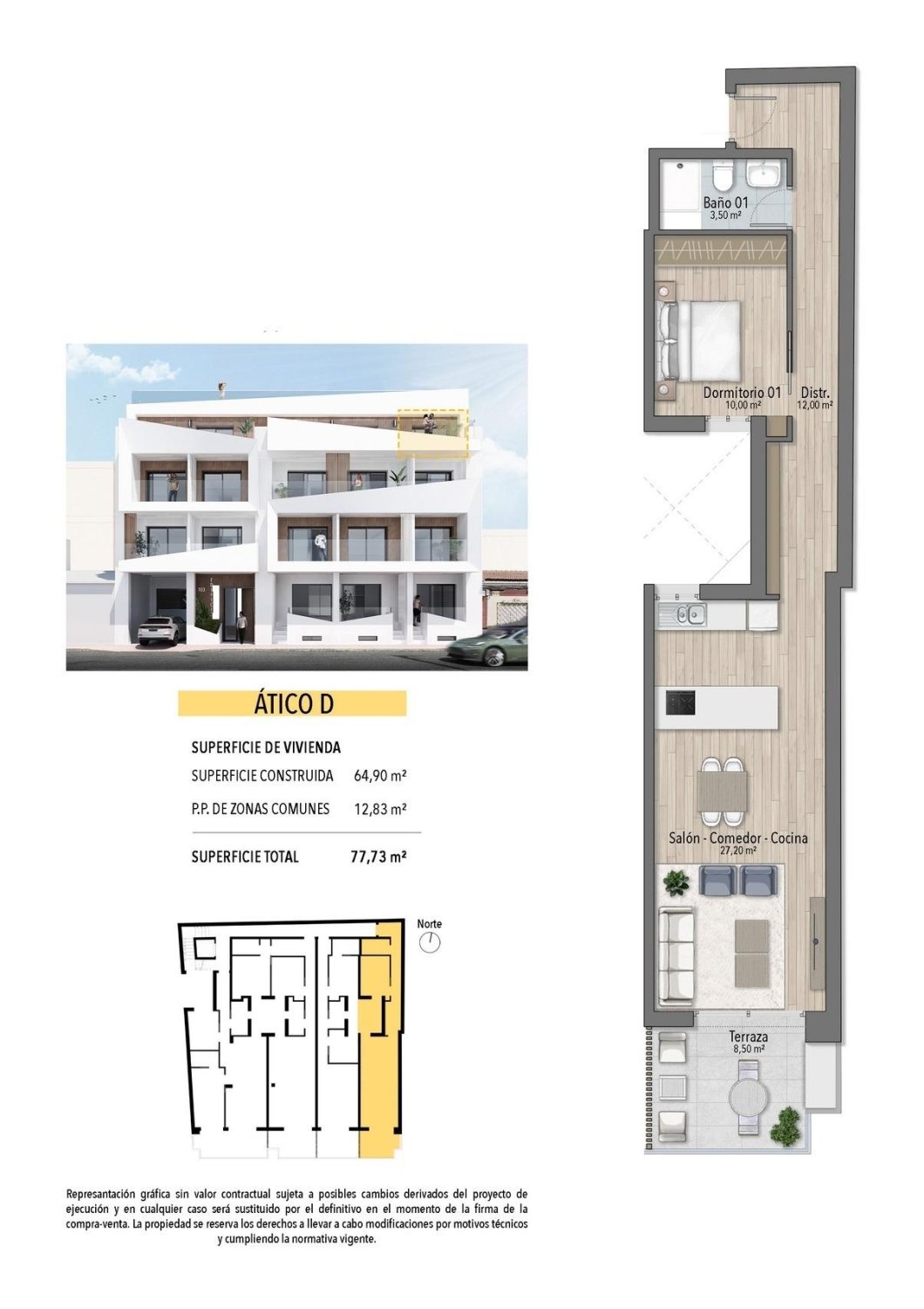 Apartment in Torrevieja, Alicante, Spain 2 bedrooms, 74 sq.m. No. 137140