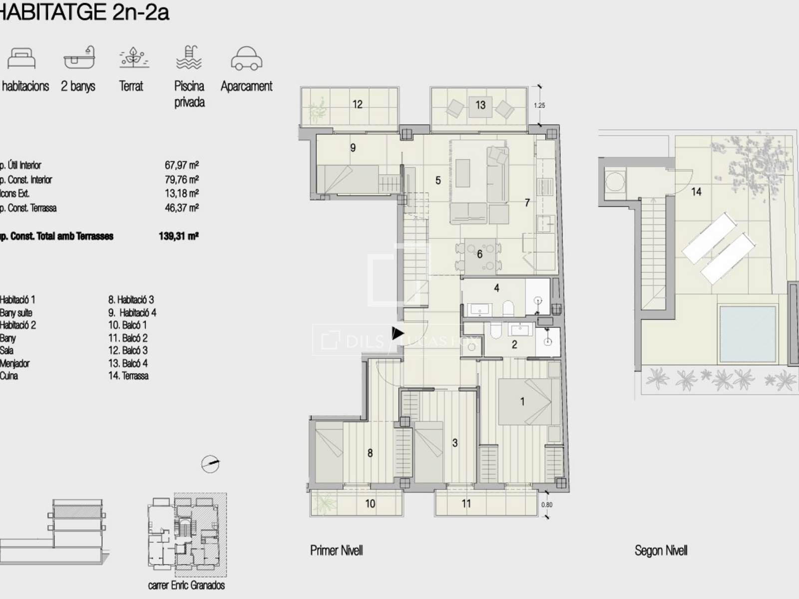 Apartment in Sant Cugat Del Valles, Barcelona, Spain 4 bedrooms, 139 sq.m. No. 150505