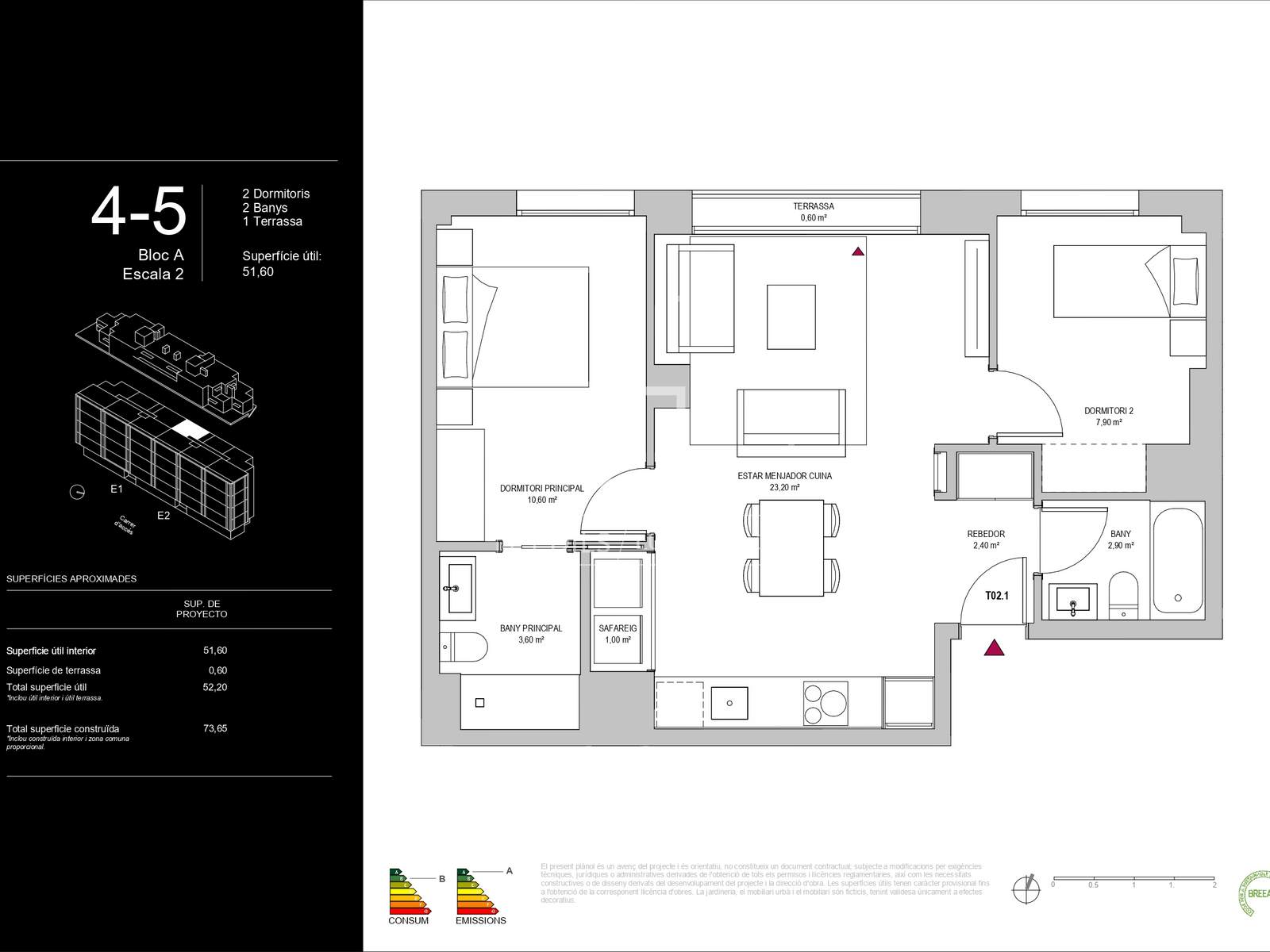 Apartament w Barcelona, Hiszpania 2 sypialnie, 67 mkw. nr 194301