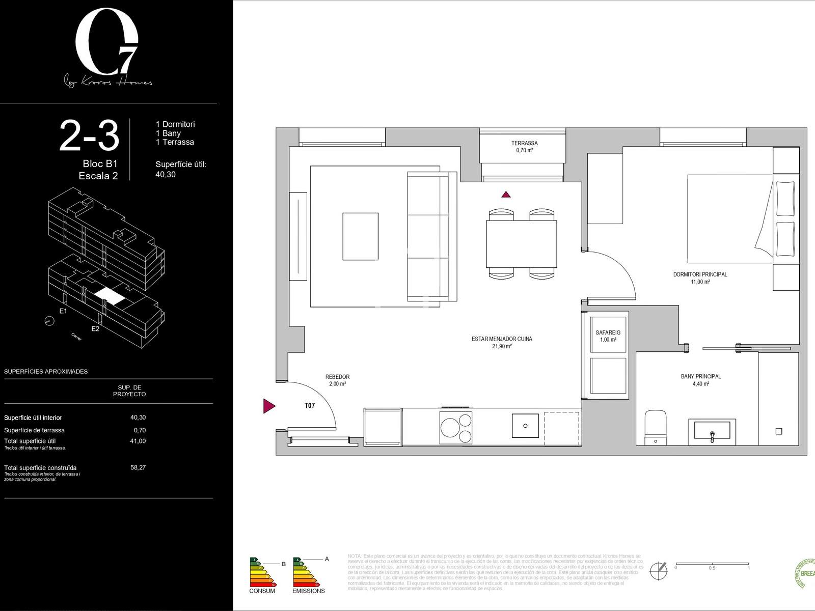 Dzīvoklis Barcelona, Spānijā 1 istaba, 49 m2 Nr. 194300
