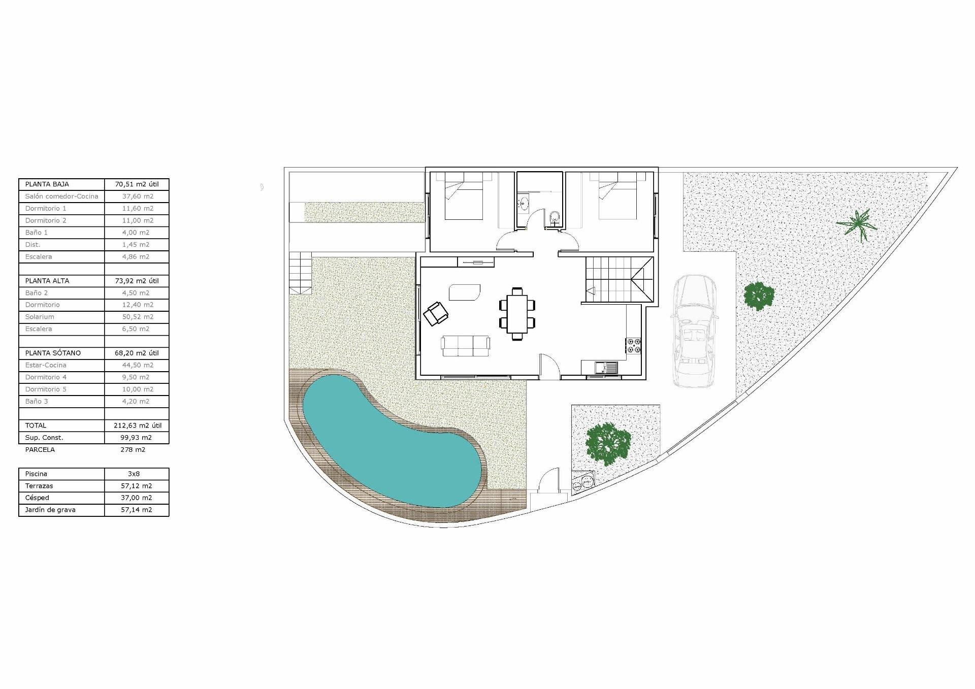 Huvila Ciudad Quesada, Alicante, Espanja 5 makuuhuonetta, 229 m2 No. 195413