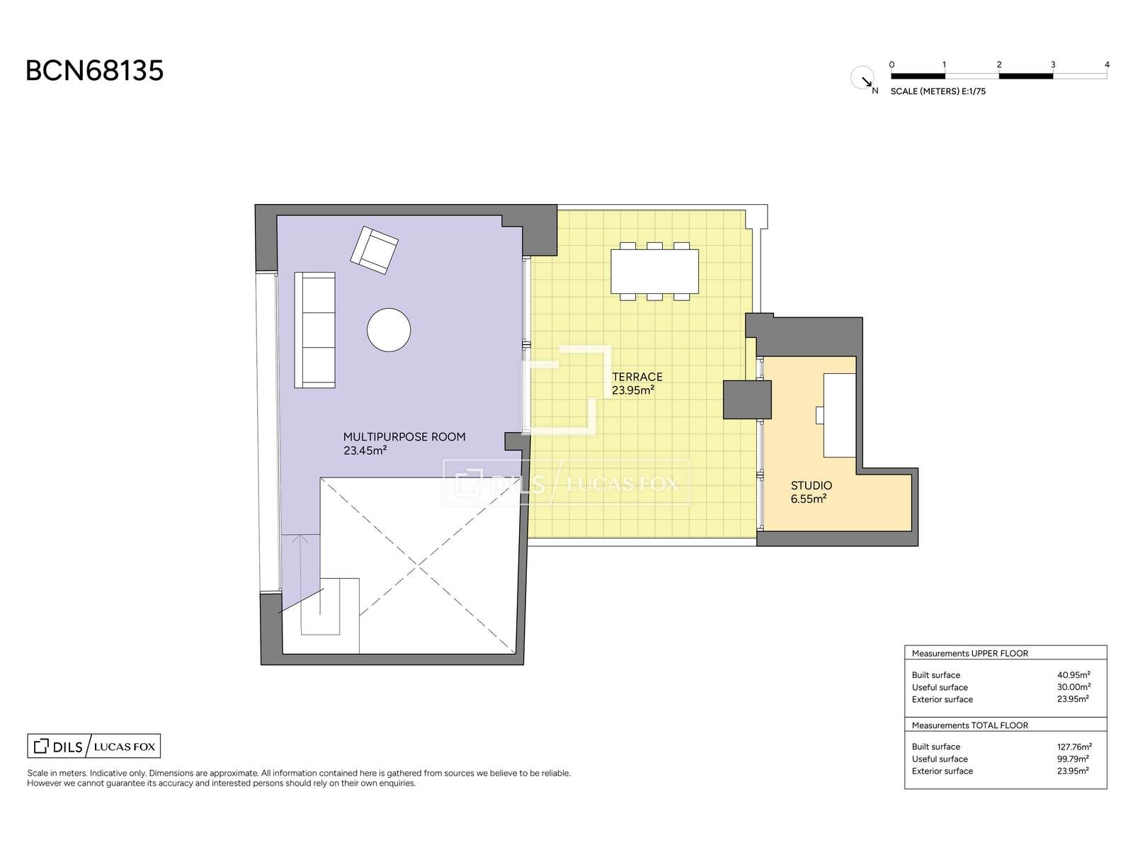 Penthouse in Barcelona, Spain 3 bedrooms, 128 sq.m. No. 166320