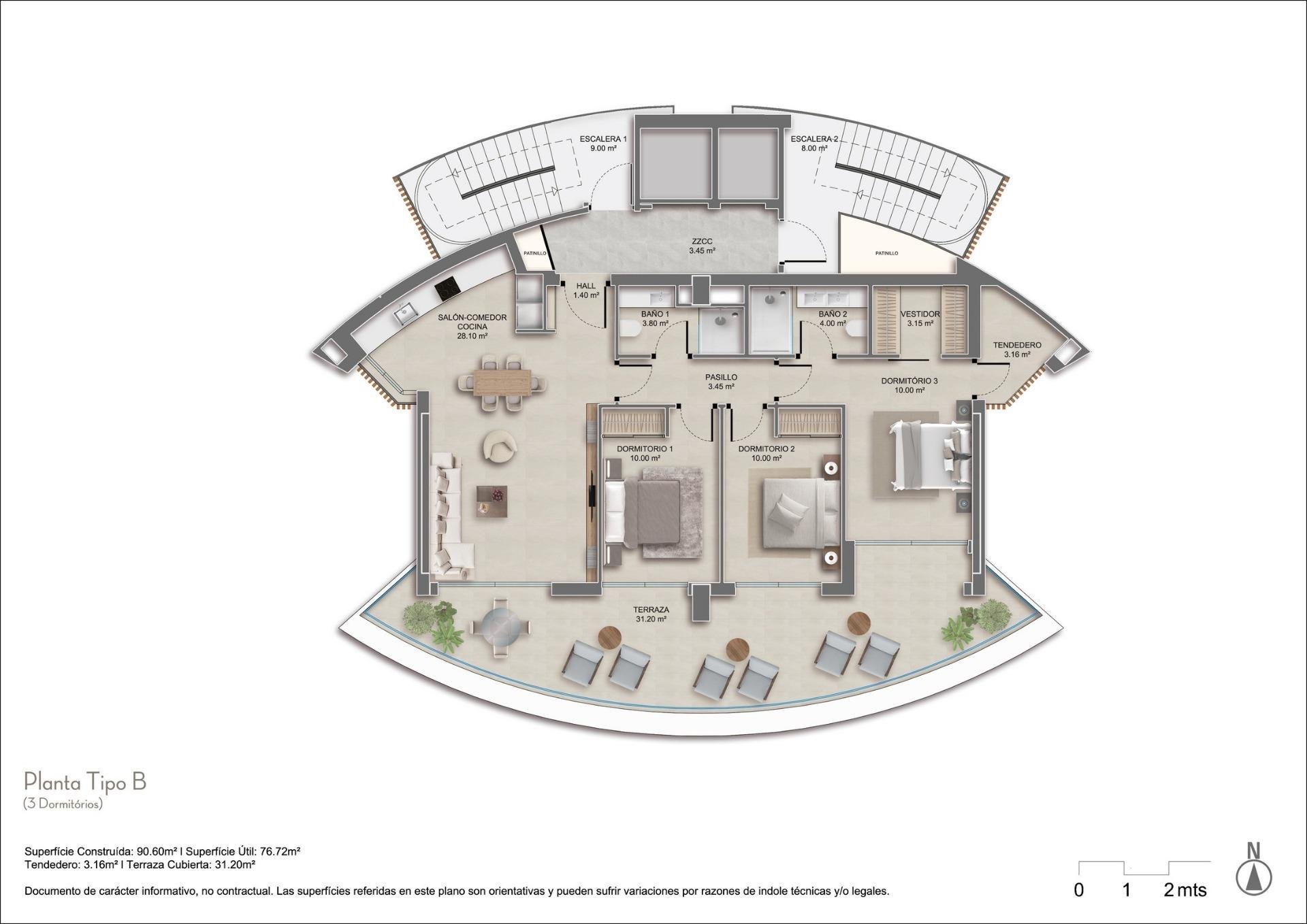 Appartamento a Calpe, Alicante, Spagna 3 camere da letto, 90 mq. N° 179708