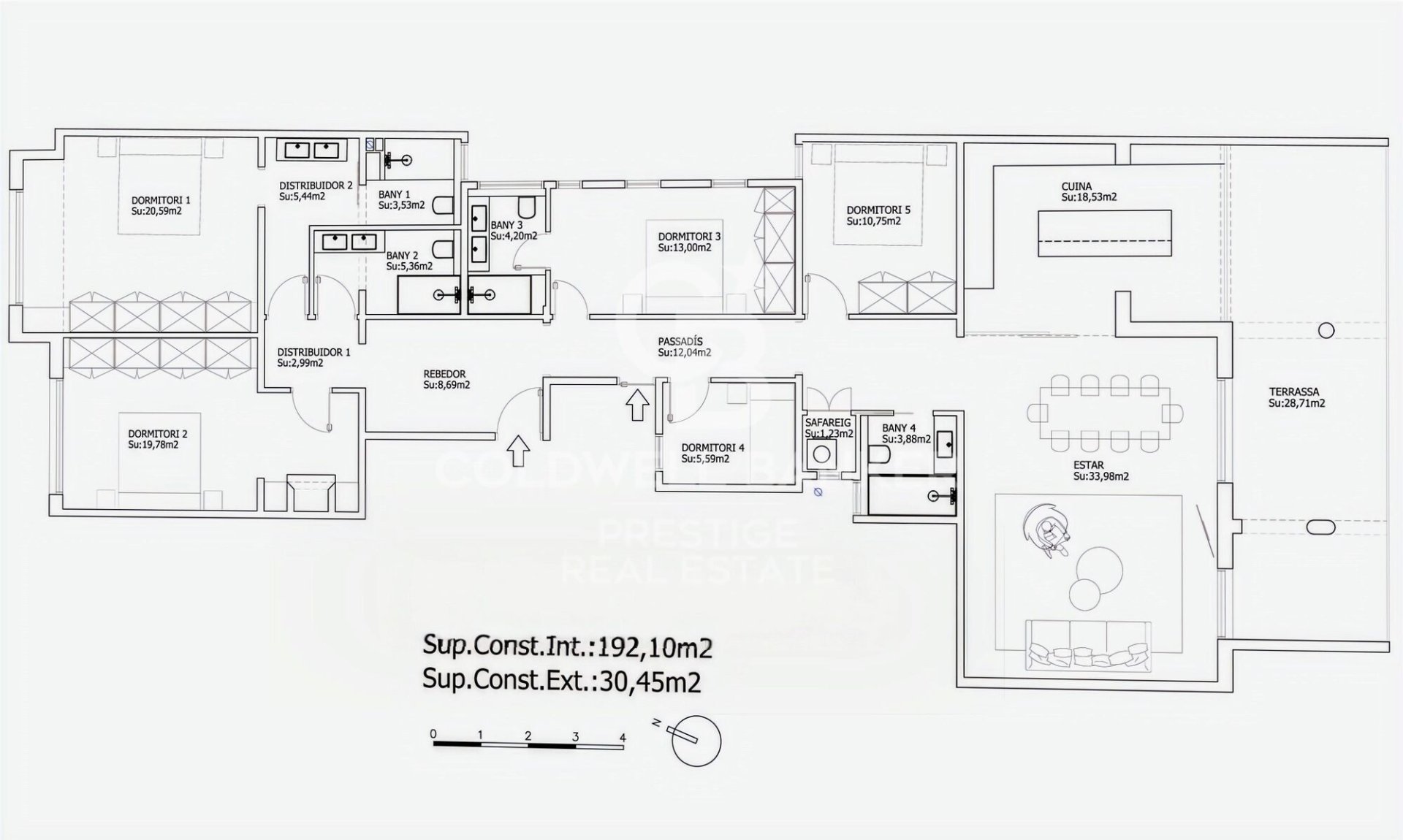 Dzīvoklis Barcelona, Spānijā 4 istabas, 210 m2 Nr. 157116