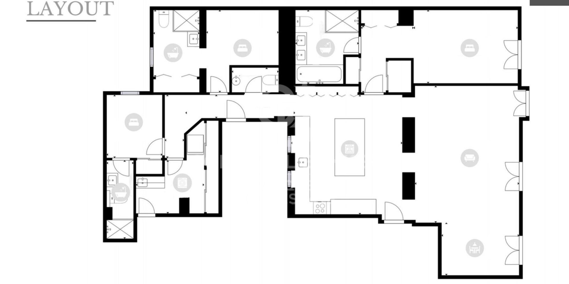 Appartamento a Madrid, Spagna 3 camere da letto, 204 mq. N° 160054