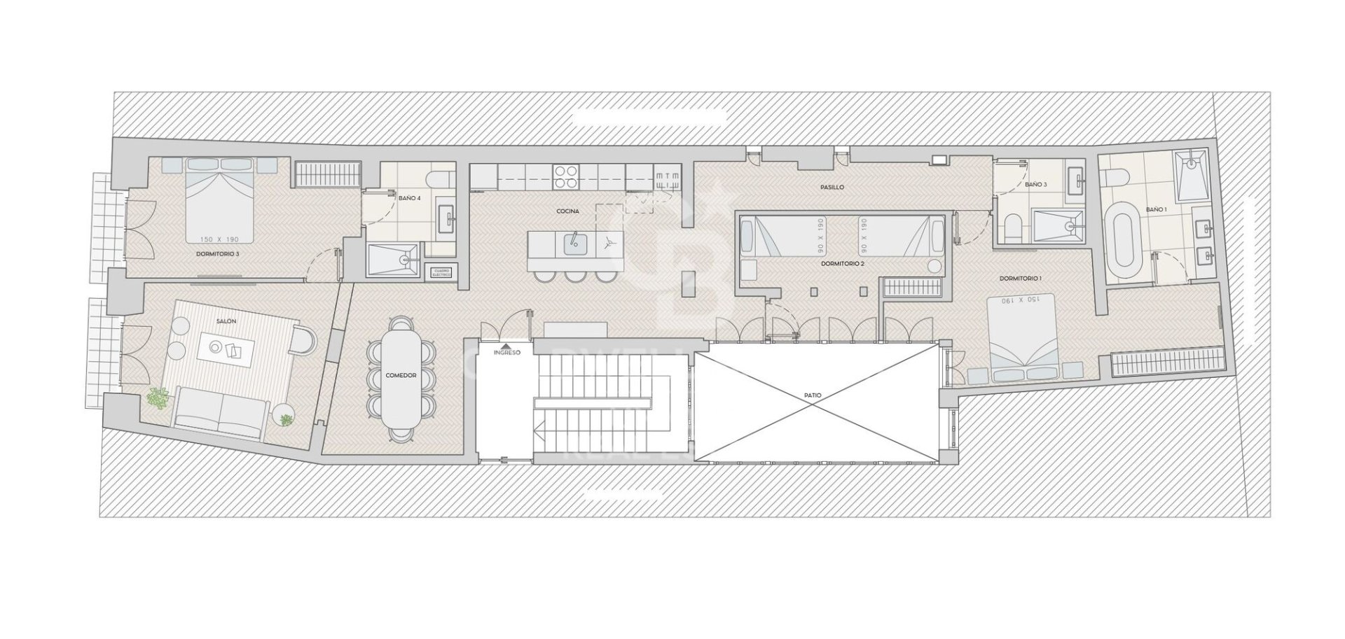 Dzīvoklis Madrid, Spānijā 3 istabas, 139 m2 Nr. 160128