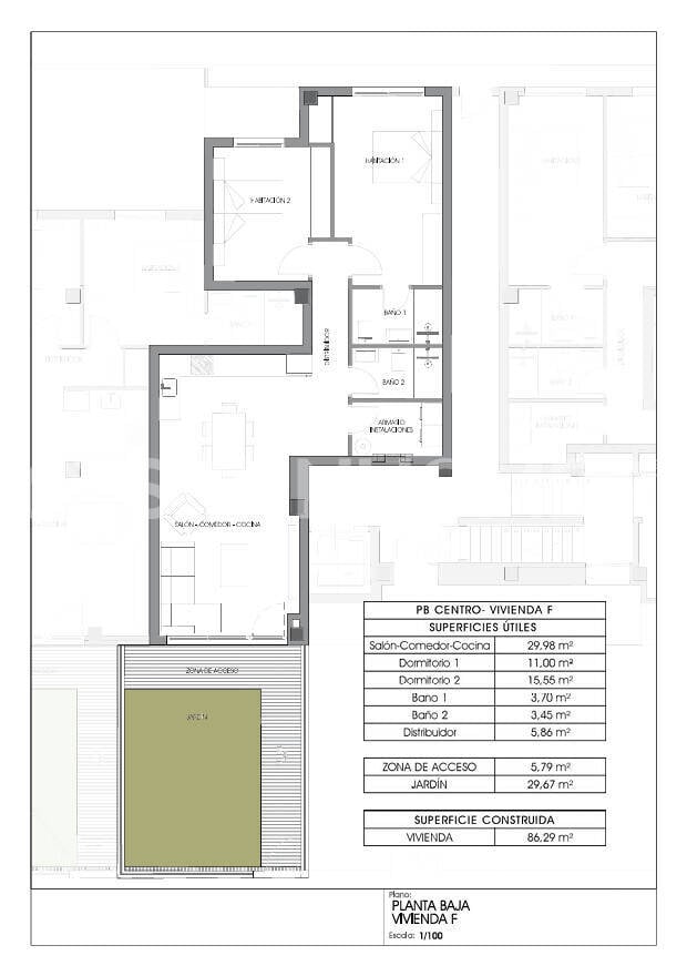 Apartamento en Villajoyosa, Alicante, España 3 dormitorios, 110 m2 No. 177903