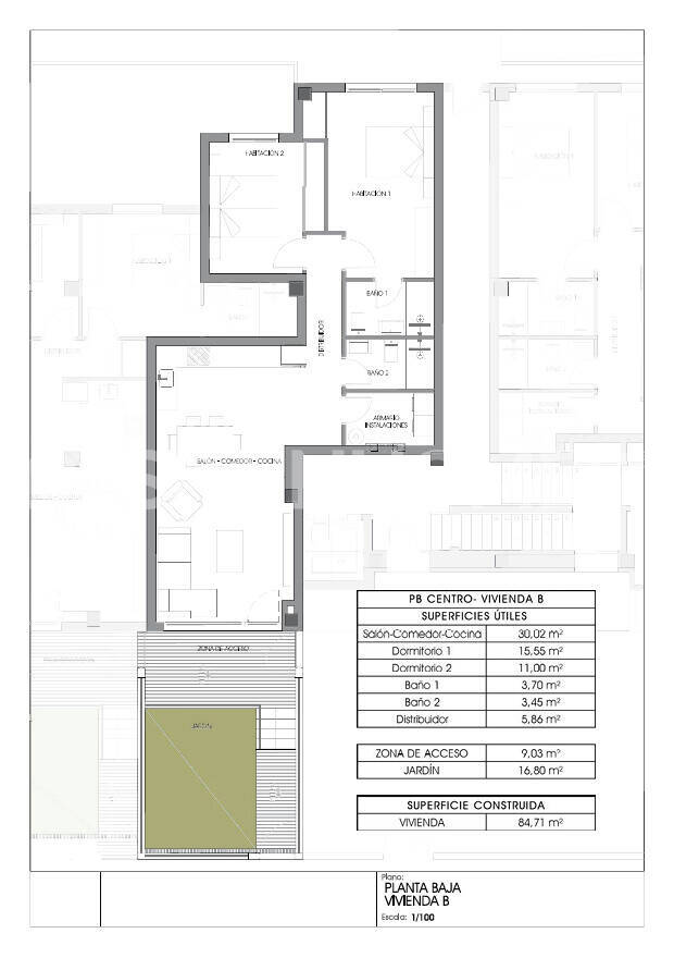 Apartment in Villajoyosa, Alicante, Spain 2 bedrooms, 86 sq.m. No. 177902