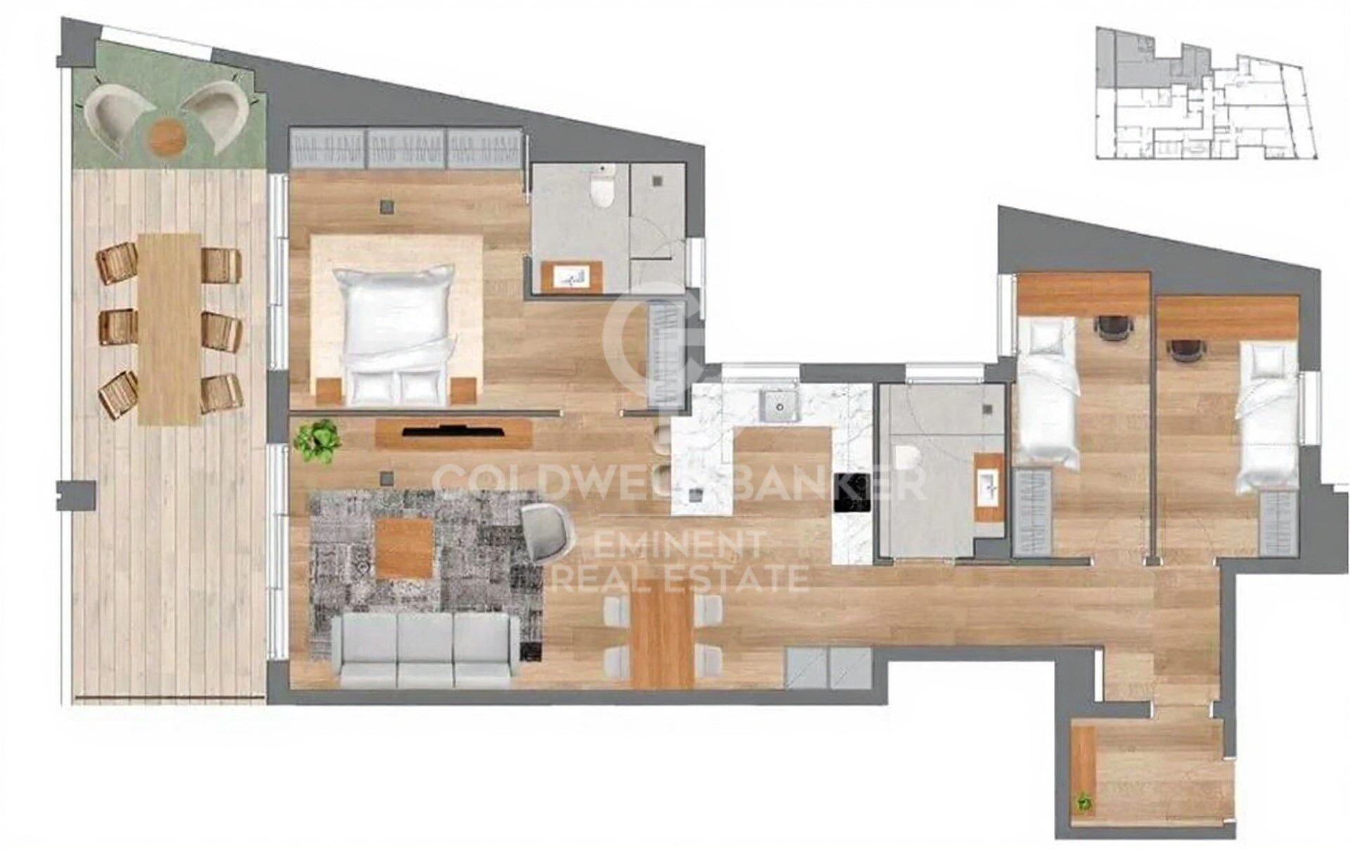 Penthauss Barcelona, Spānijā 3 istabas, 135 m2 Nr. 178657