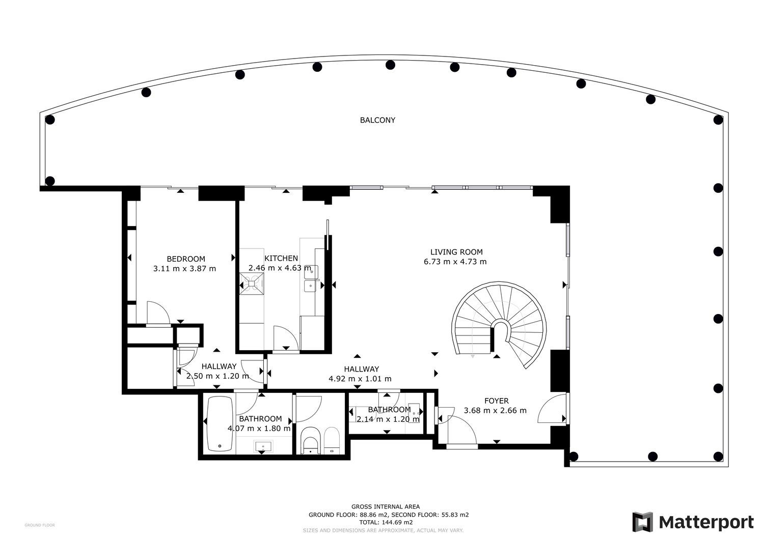 Dzīvoklis Barcelona, Spānijā 2 istabas, 145 m2 Nr. 154584