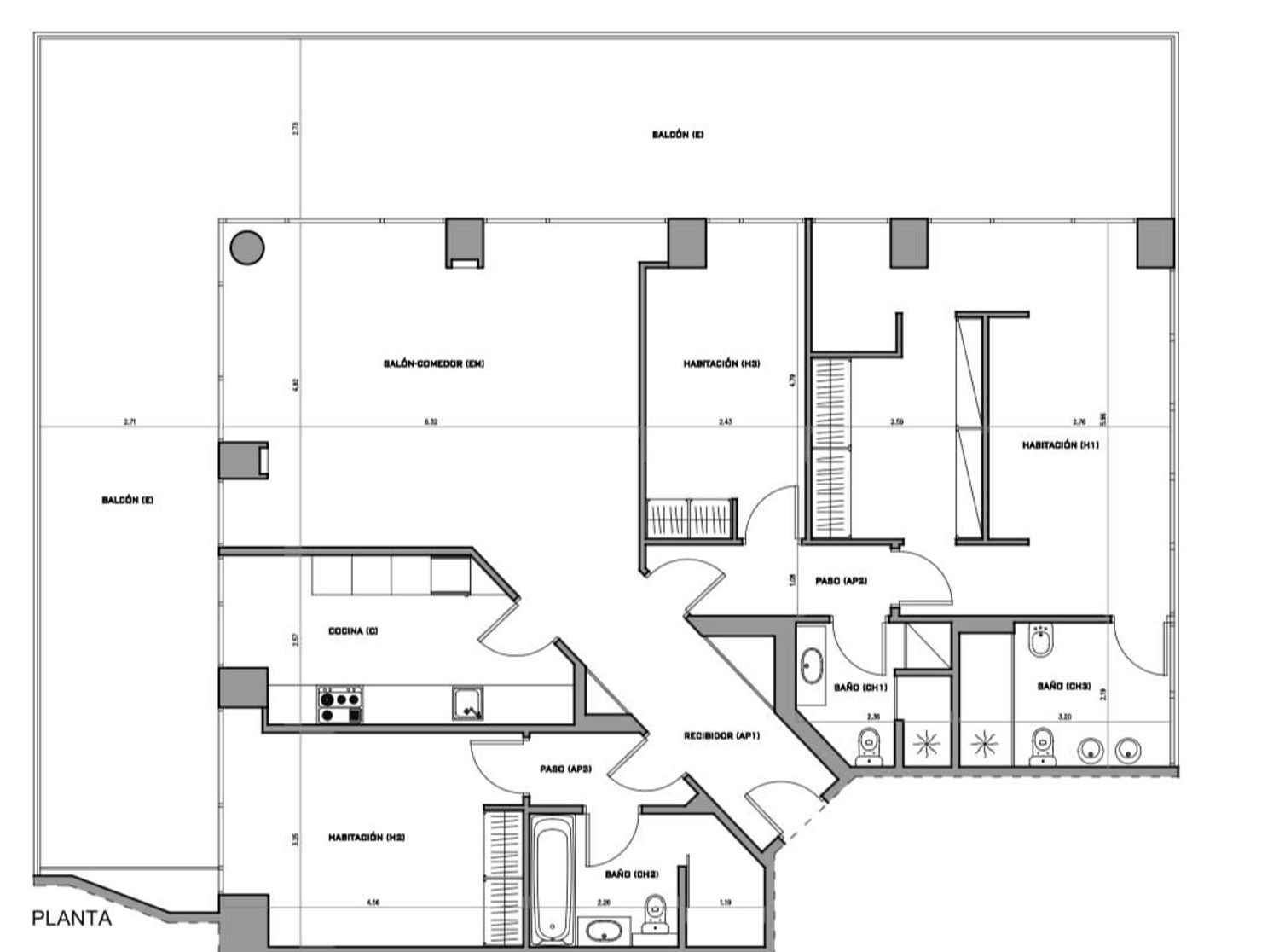 Wohnung in Barcelona, Spanien 3 Schlafzimmer, 187 m2 Nr. 154587